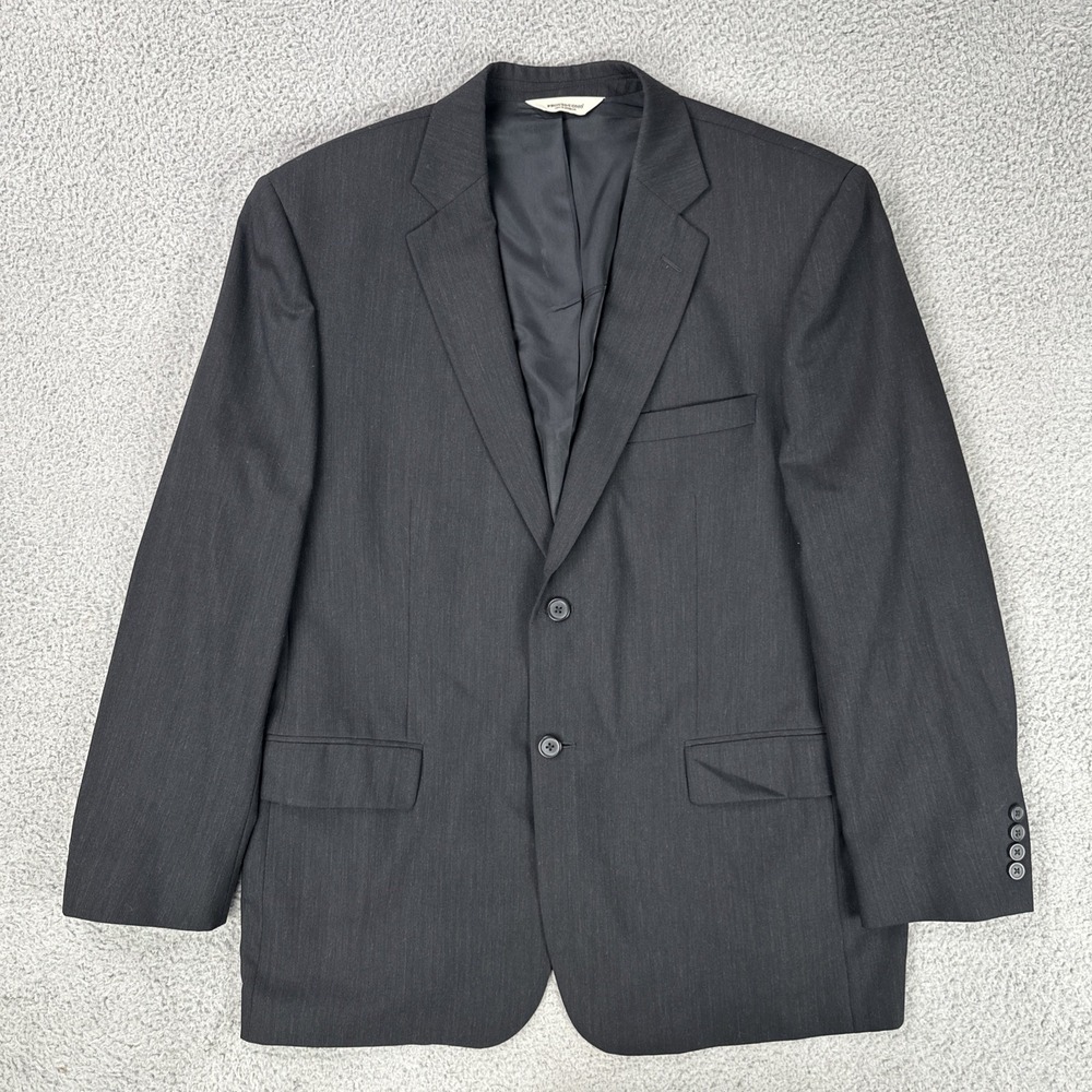 Pronto Uomo Wool Blazer Men 44R Black 2 Button Ventless Lined Jacket - Picture 5 of 16